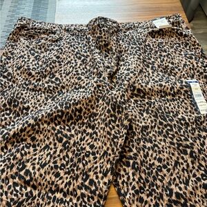 Terra & Sky Leopard Print Straight Leg Jeans